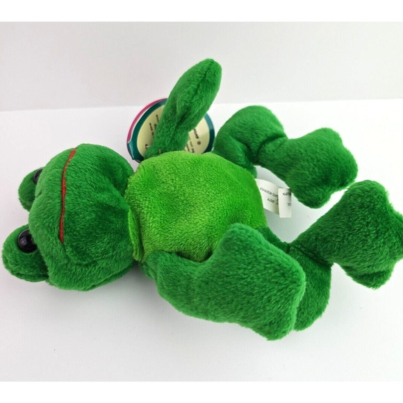 Avon Tad The Frog March 1999 Vintage Full O' Bean Bag 8 in Plush Stuffed Animal - Picture 3 of 9